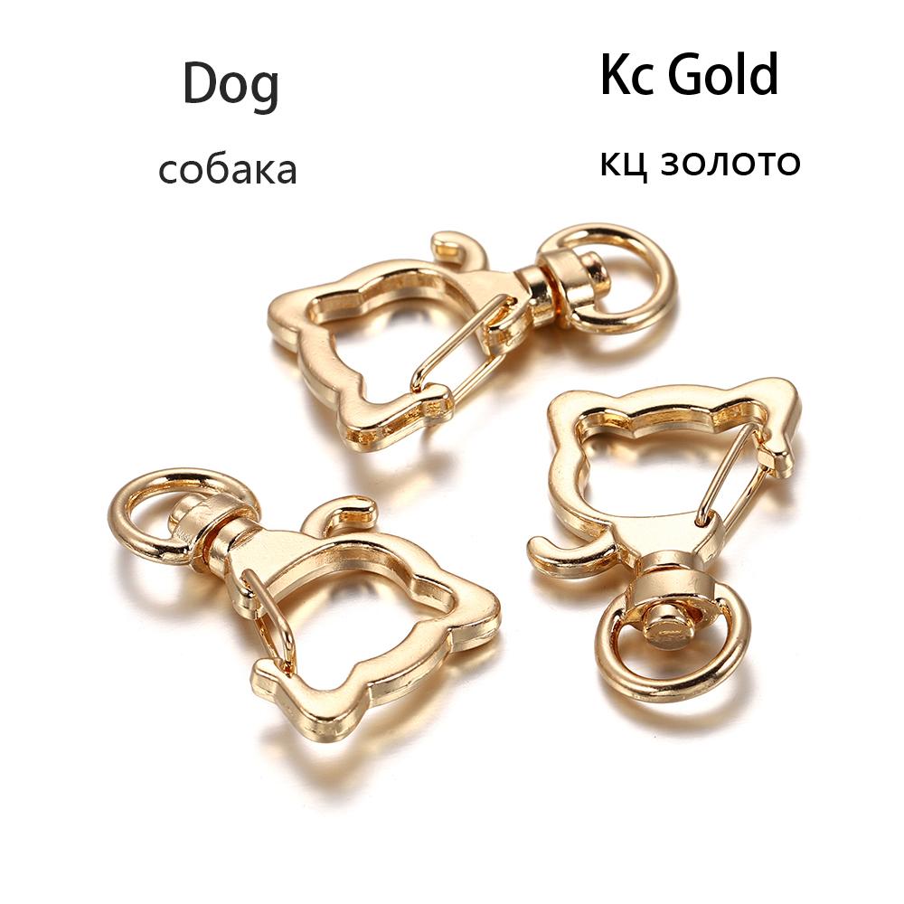 10Pcs/Lot Mix Color Keychain Moon Dog Cat Dolphins Cloud Heart Key Chain DIY For Jewelry Making Findings Accessories Supplies