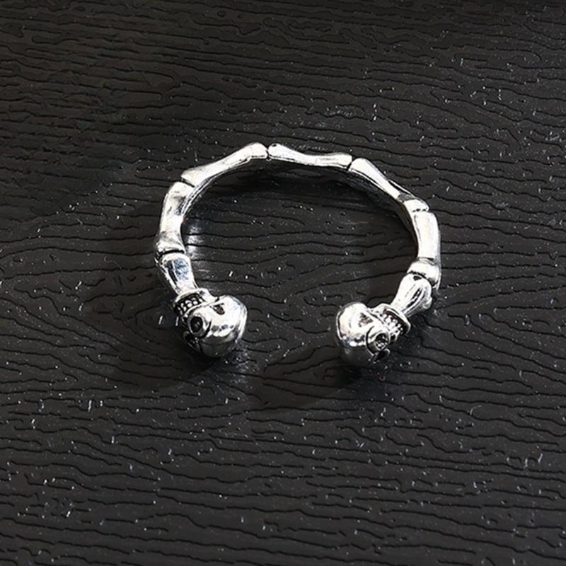 Fashionable Skull Bracelet Ring Earrings Handmade Jewellery Set Unisex Jewelry Fashion Accessories for Women and Men