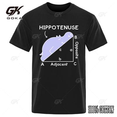 Hroch spící na potisku s matematickým problémem Pánská trička Letní tričko Prodyšné Vintage Krátký rukáv Harajuku Volná trička Bavlněné topy
