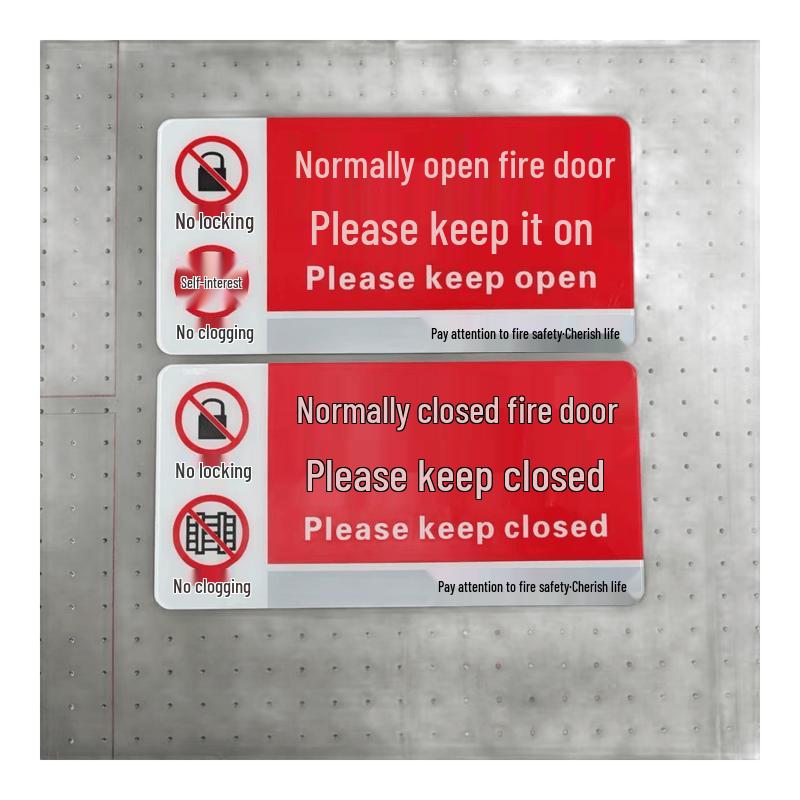Normally Open Fire Door Signage (10-Pack)