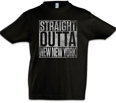 Straight Outta New New York Kids Boys Kids Boys T-Shirt Bender Fry Leela Amy Fun