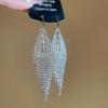 Silver Tassel Diamond-Inlaid Bohemian Long Earrings - Lightweight Luxury Dangles