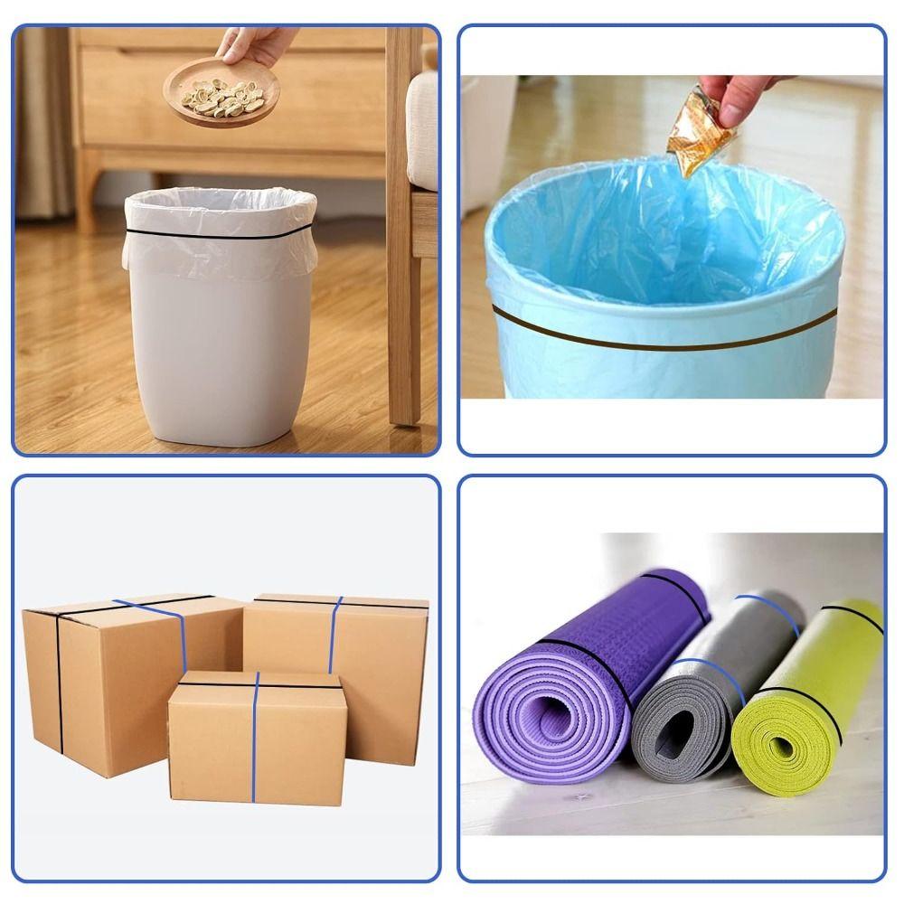Elastic Trash Can Bands Colorful Adjustable Rubber Bands Cord Lock Household Garbage Can Bands for Home Office Litter Box