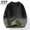 JEEP SPIRIT Herren Pullover mit Farbverlauf und Rundhalsausschnitt