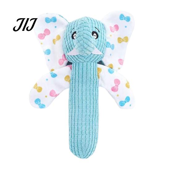 Puppy Teething Chewers Squeaky Plush Dog Toy, Cute Animal Shape, Durable Corduroy Crinkle Paper Chew Reinforced Suture Pet Playthings Interactive