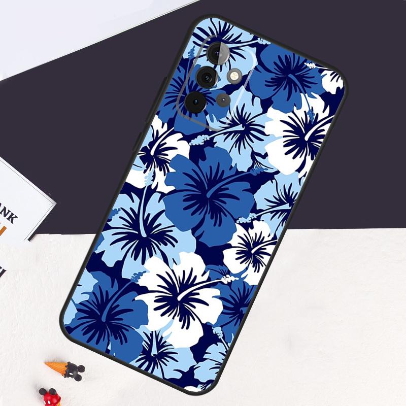 Hibiscus Retro Hawaiian Flower Case For Samsung Galaxy A54 A34 A14 A52S A12 A22 A32 A52 A50 A51 A71 A13 A53 A33 Cover