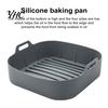 Easy To Clean Air Fryer Silicone Liner Baking Pan Liners with Handles Food-Grade Oven Square Airfryer Non-Stick Reusable Accessories for 4-6 Qt Fryers
