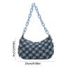 Chessboard Chain Handbags Contrast Color Shoulder Bag Fashion Plaid Underarm Bag  Streetwear