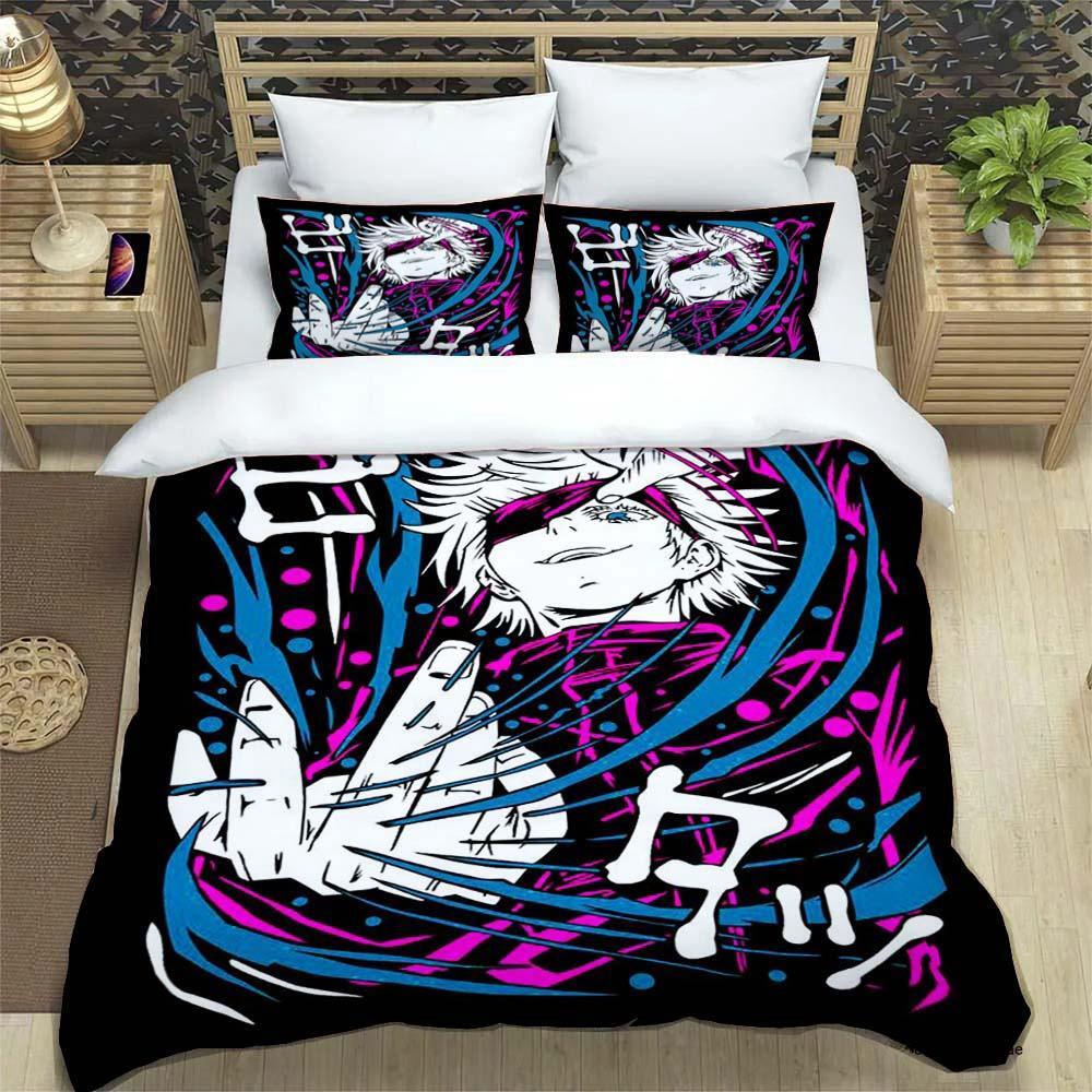3D Anime Jujutsu Kaisen Satoru Gojo Christmas Gift King Twin Double Child Bedding Collection Microfiber Or Polyester Duvet Cover Collection