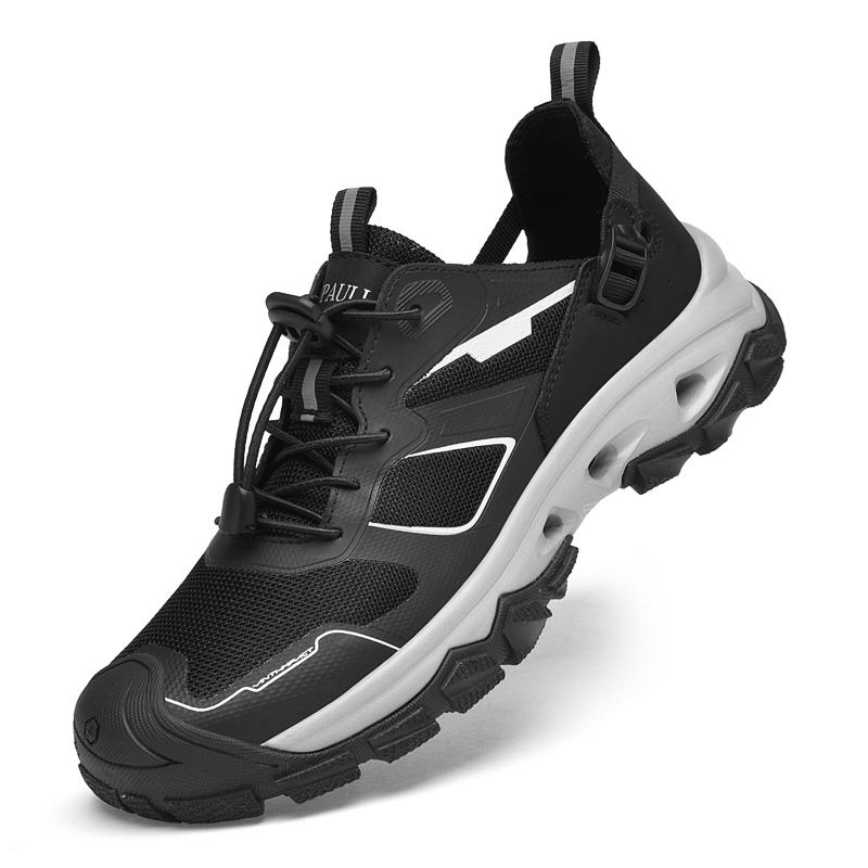 Fashion Comfortable Slip-Resistant Outdoor Shoes Men's Breathable SneakersLightweight Men Walking Shoes New Mesh Lace-Up Casual Flats