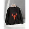 Kids Sweatshirt Casual Fashion Cotton Crew Neck with Lobster Graphic, Simple Everyday Kids' Sweatshirt