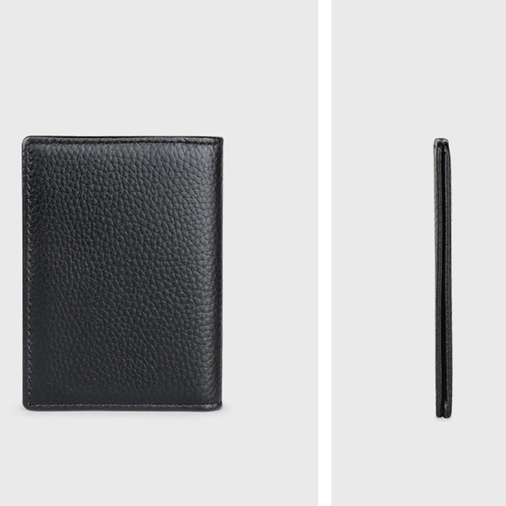 Lychee Genuine Leather Men's Card Holder Anti-magnetic RFID Credit Card Bag Ultra Thin Soft Business Card Holder for Men