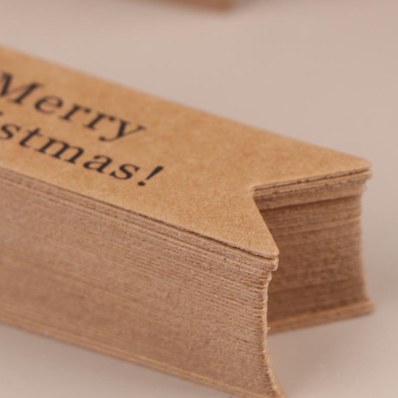 100 Etichette Regalo di Natale Etichette per Regali Festivi con Design Scritta Merry Christmas Etichette Decorative da Appendere