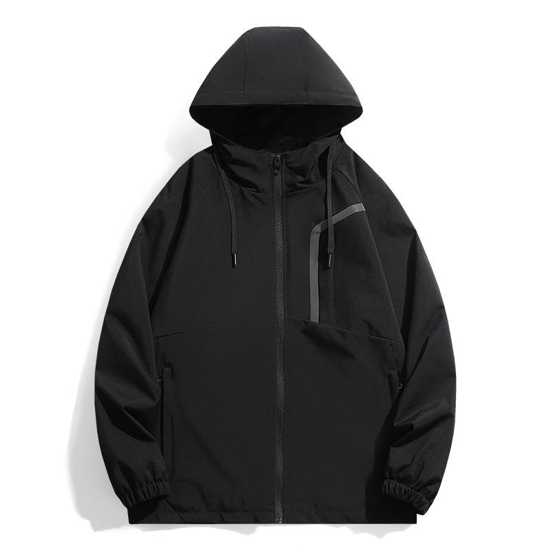 Autumn New Casual Hooded Jacket Men's Trend Fashion Casual Versatile Jacket Outdoor Windproof Jacket Men