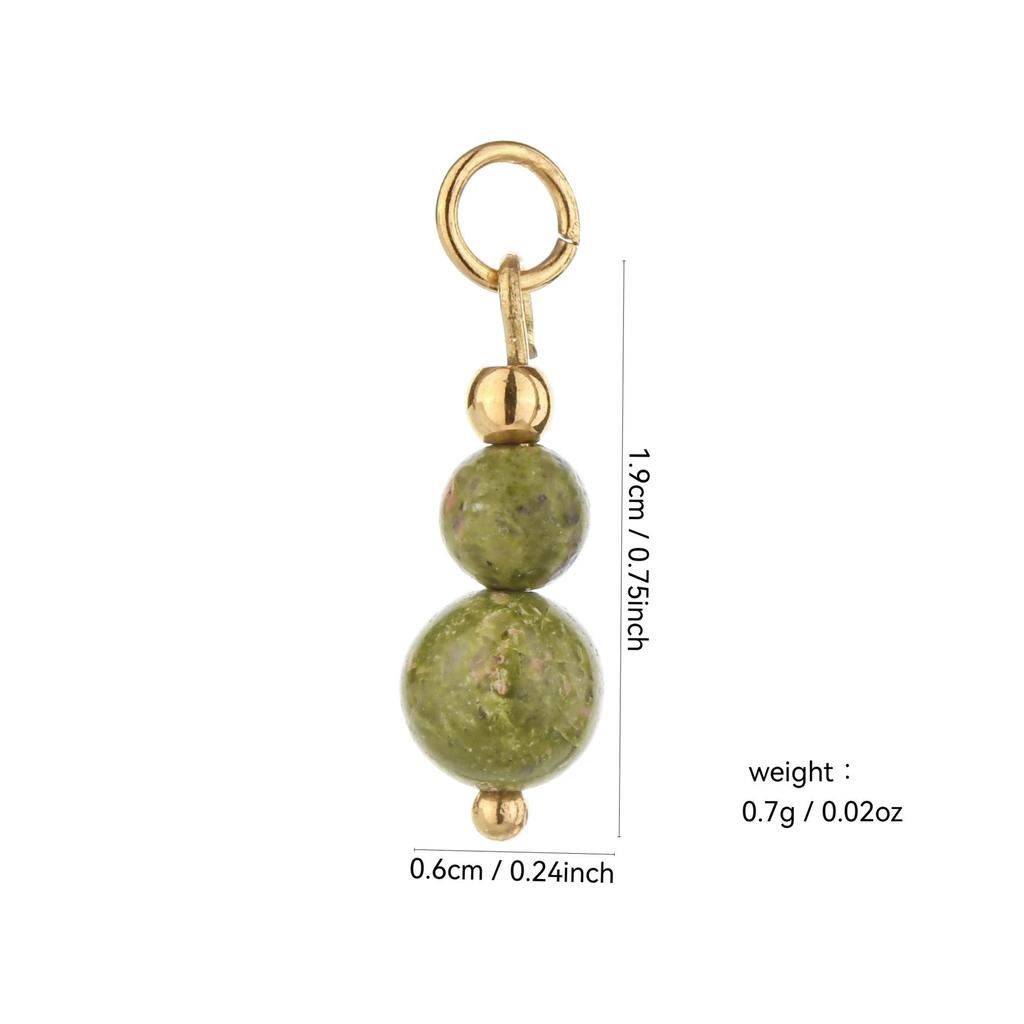 Handmade 18k Gold Electroplated Natural Stone Bead Earrings