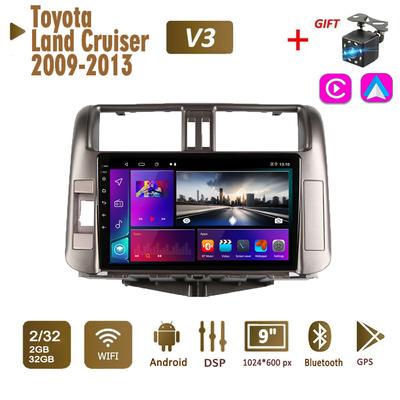 Ραδιο-CD Αυτοκινήτου Android 2DIN για Toyota Land Cruiser Prado 150 2009-2013 Στερεοφωνικό Μονάδα Πλοήγησης Multimedia Carplay Auto WIFI 2+32GB