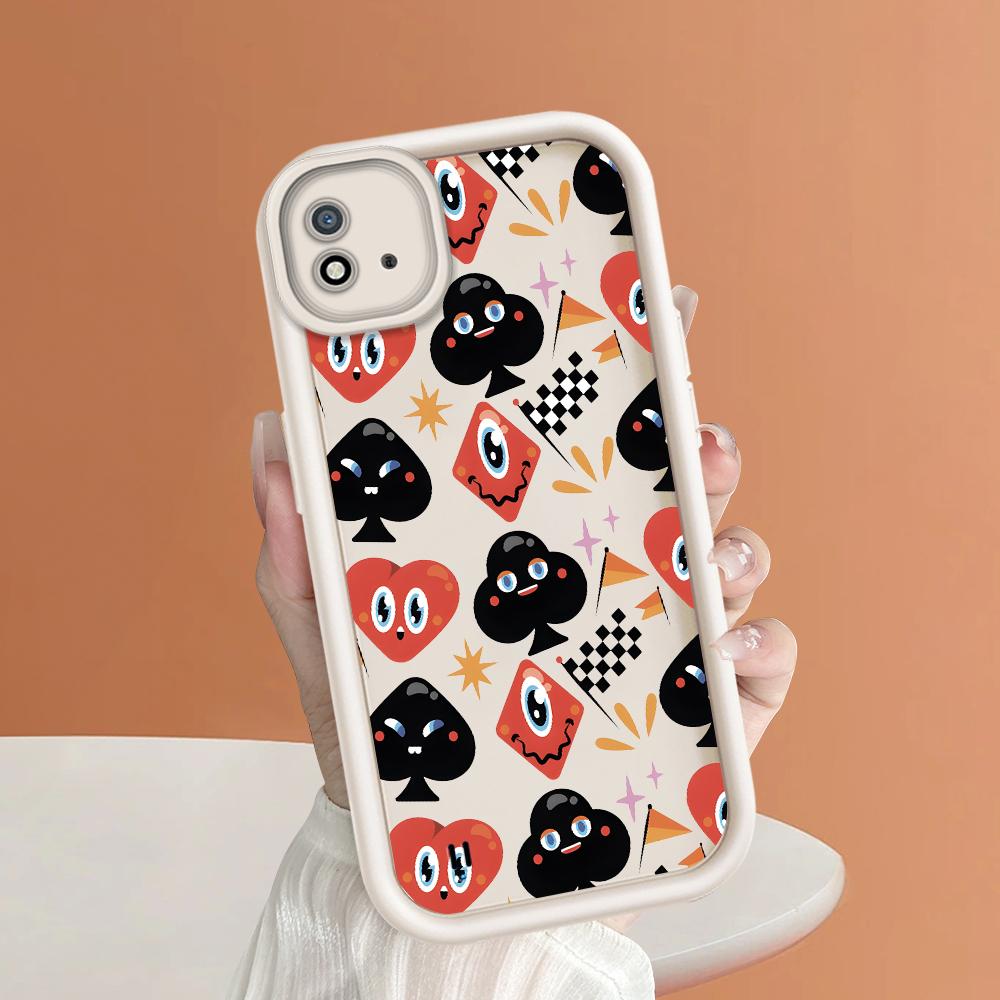 Soft Silicone Square Ladder Printing Pattern Phone Casing Full Cover Camera Shockproof Protection Rubber Case for OPPO Realme