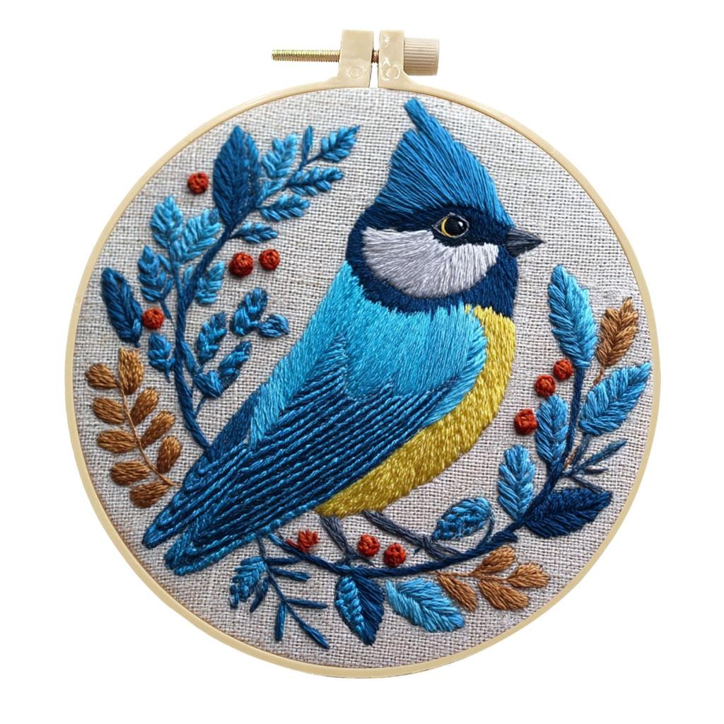 1ks Vzor ptáka Výšivka DIY Látková řemeslná sada
