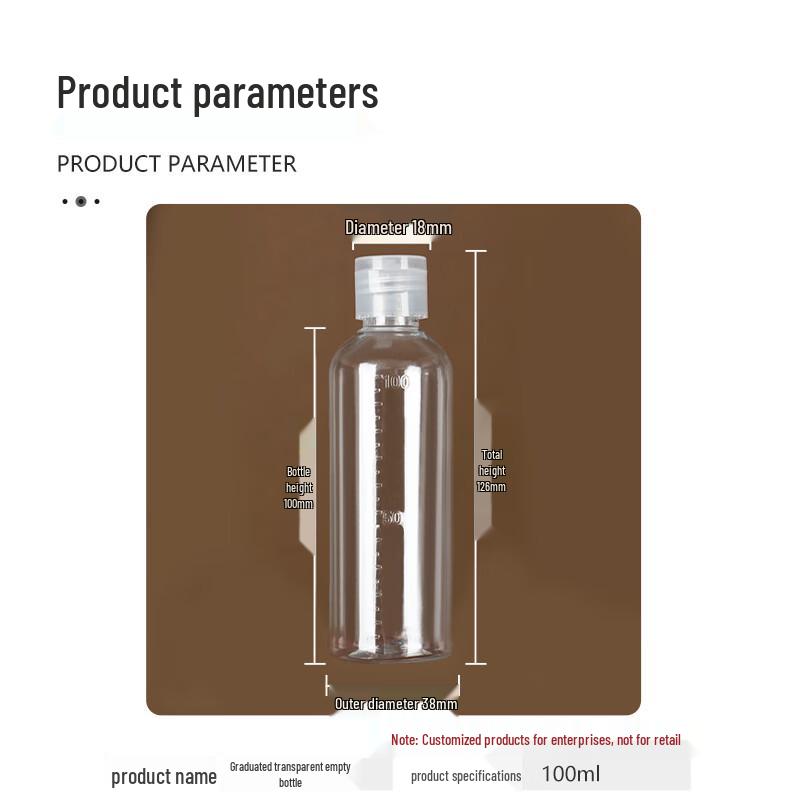 100ml Klare Plastik-Graduierte Quetsch-Reiseflaschen (100er-Packung)