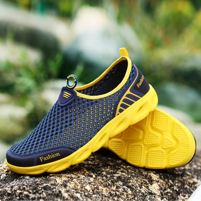 

A03 spring and summer men s and women s creek walking shoes sports shoes low-top foot cover light hollow breathable outdoor shoes wading shoes mesh 36