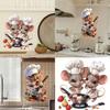 1pc Cartoon Mouse Chef Wall Sticker Kitchen Decor Removable Self-Adhesive Vinyl Art For Bathroom Living Room Cafe Wall Decals