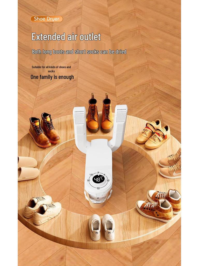 Smart Portable Shoe Dryer with Timer and Odor Removal