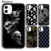 Krajews Skulls Bones Skeleton Soft Phone Case Cover For iPhone 17 Air 16 15 14 Plus 12 13 Pro Max Coque Fundas