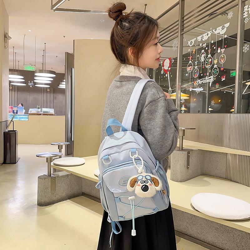 Colored Middle School Student Schoolbag Women's Campus Backpack Large Capacity Travel Backpack