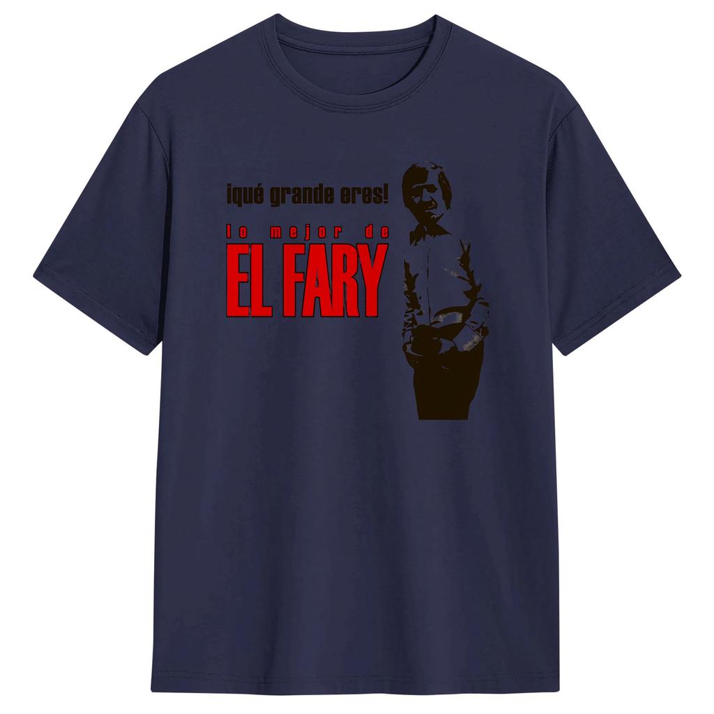 El Fary Spanish Retro () T Shirt Summer Trendy Cool TShirts Cotton O Neck Oversize Top Tees Short Sleeve Vintage Tshirt