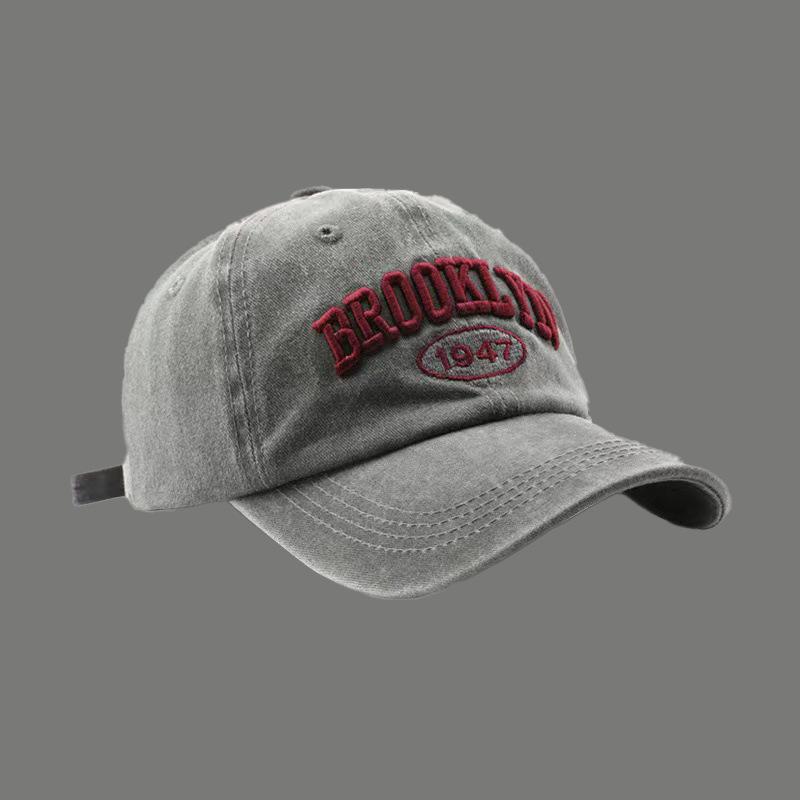 New Fashion Unisex Four Season tideway Baseball Cap Outdoor Casual Retro Washed Cotton BROOKLYN 1947 Embroidered Snapback SunHat