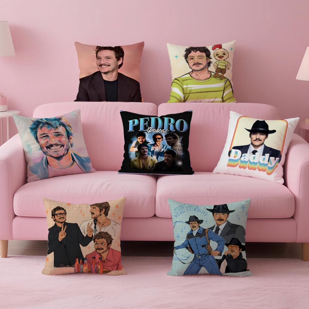 Hot Charismatic American Actor PPedro Pascal Cushion Cover Pillow Case Soft Skin Friendly Fabric Concealed Zipper