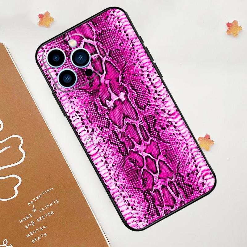 Snake Skin Print Phone Case For iPhone 17 Pro Max 14 11 15 16 Pro Max 13 12 mini 16 Plus 16e 17 Air Funda