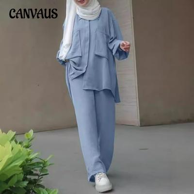 Women's Plus Size Fall Long Sleeve Pants Shirt Suit