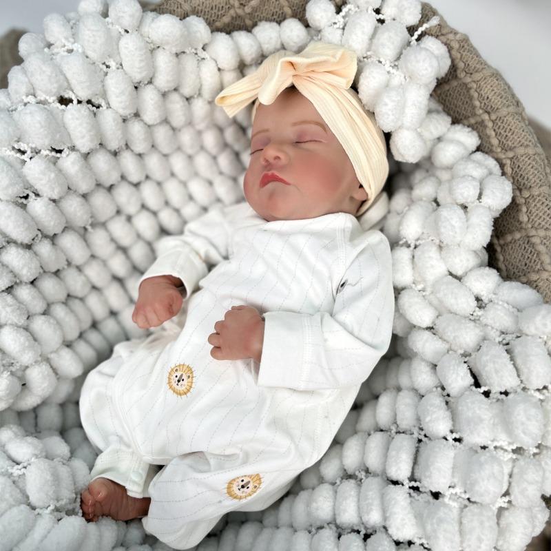 

19-дюймовая реалистичная спящая кукла-реборн Levi, мягкое тканевое тело, новорожденная кукла с нарисованными вручную волосами, реалистичная имитация кукол-младенцев для детей, рождественский подарок