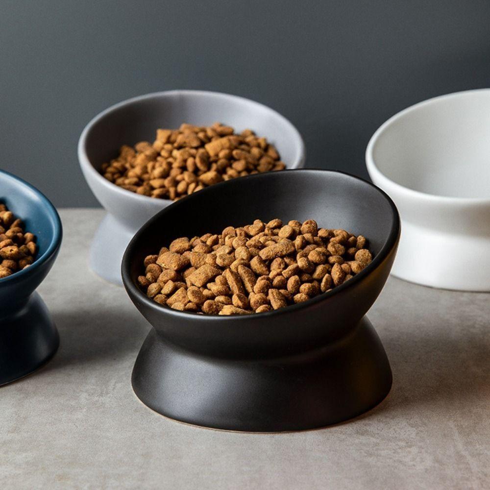 Protect The Cervical Cat Bowl Minimalist Ceramic Pet Bowl Dog Cat Food Bowl  Pet Supplies