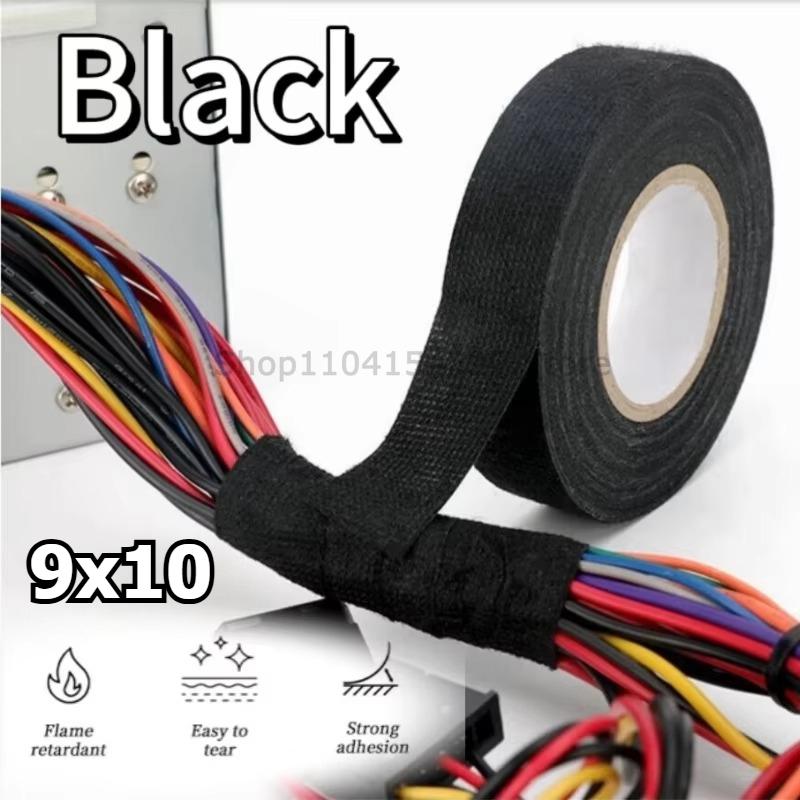 

9/15/19/25mm Flame Retardant Flannel Tape 1 Roll Car Wire Cable Wiring Harness Automotive Anti-squeak Noise Reduction