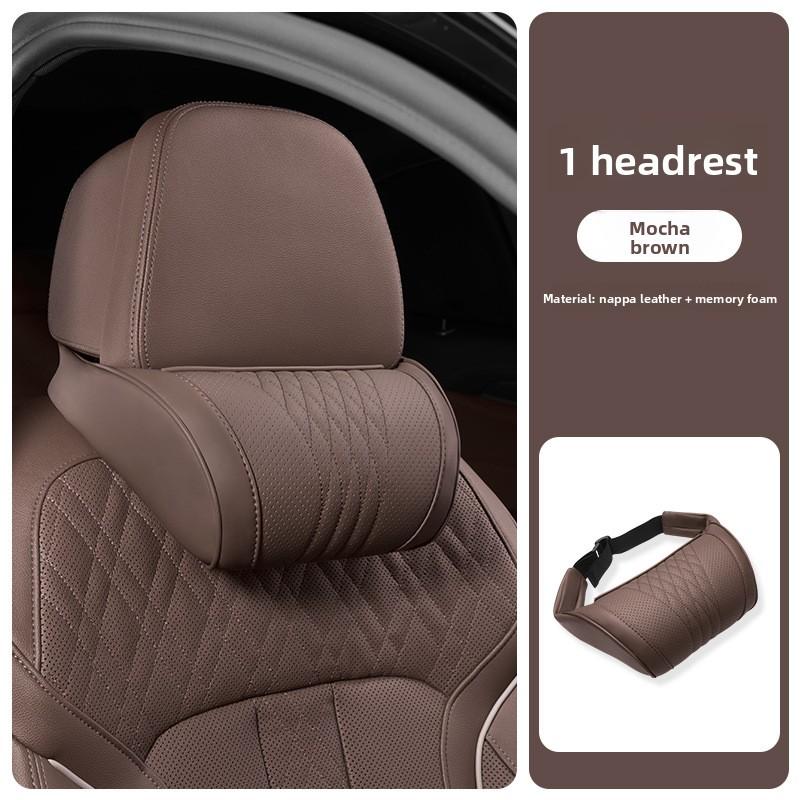 Car SUV Sedan Leather Seat Soft and Comfortable Headrest Pillow for Travel Car Headrest Memory Foam Driving Neck Pillow