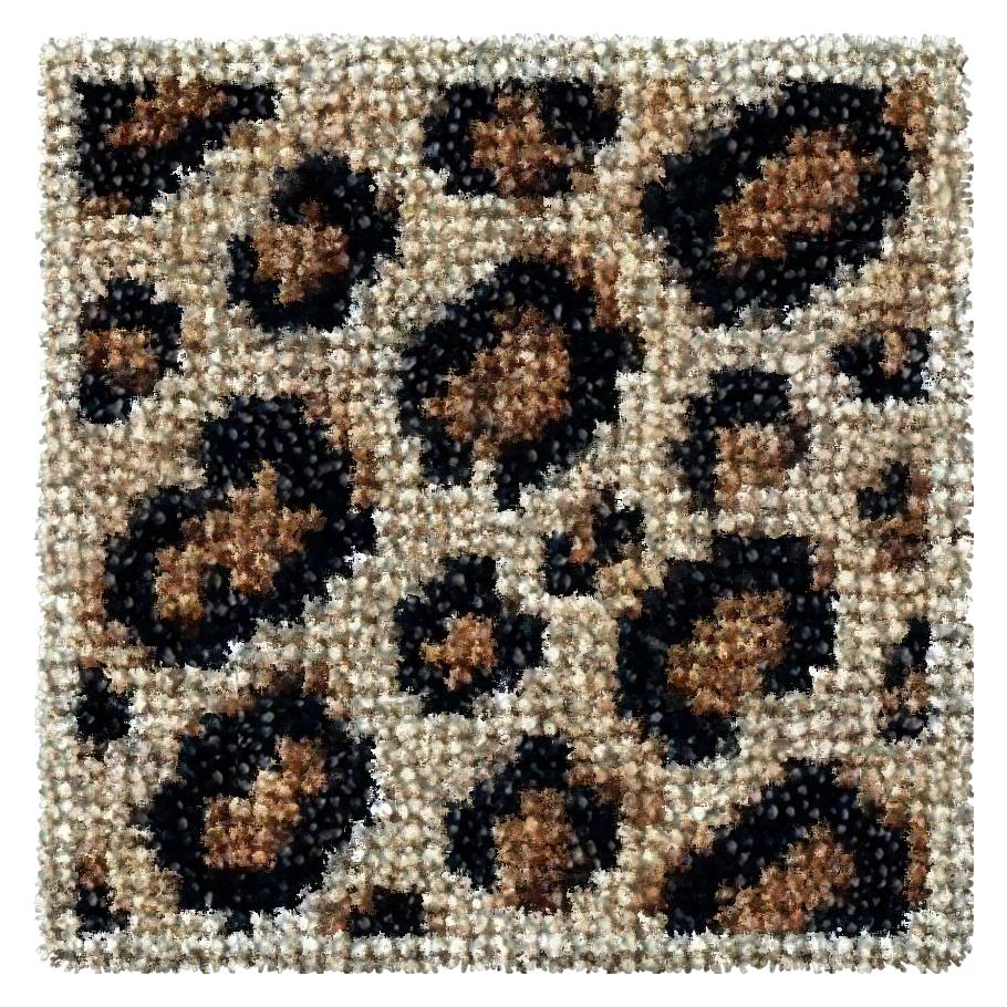 Geometric Abstract Latch Hook Pillow & Rug Kit DIY Section Embroidery for Home Decor, Modern Gift