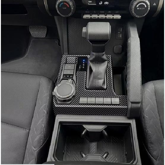 For 2024 Toyota Tacoma SR SR5 Accessories Carbon Fiber Gear Shift Panel Cover
