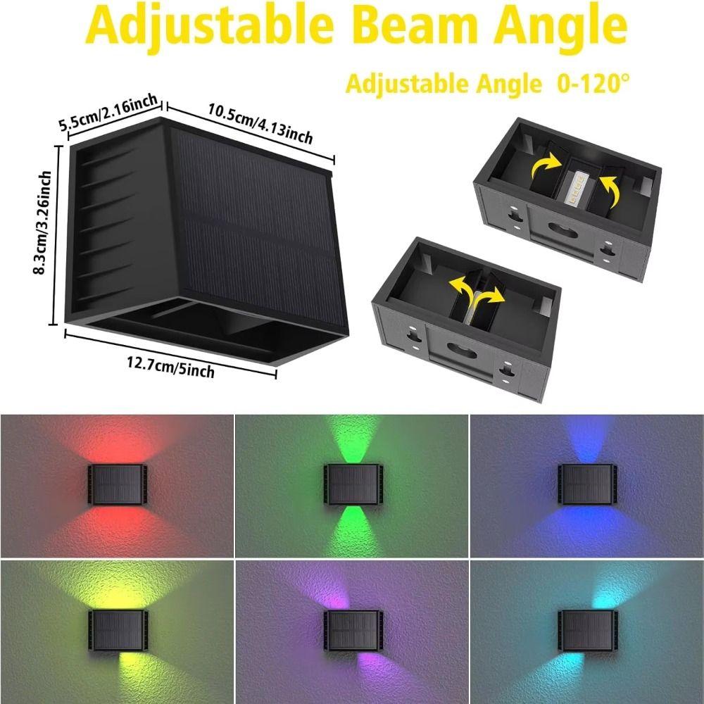 3000K Warm White Solar Wall Light Up Down Lighting Outdoor Wall Light Outdoor Garden