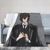 Dazai Bungo Stray Dogs Blanket Coral Fleece Plush All Season  Breathable Lightweight Throw Blankets for Bed Office Rug Piece