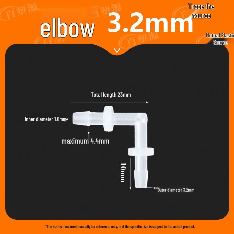 Plastic Elbow Hose Connector 90° Barb for Fish Tank Water Pipe