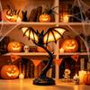 Gotische Harz-Tischlampen Fledermaus Baumast Nachtlicht, Halloween Tischdekoration Lampe Geschenk für Liebhaber mit Warmem Schein, Gruselige Schreibtischverzierung Zuhause