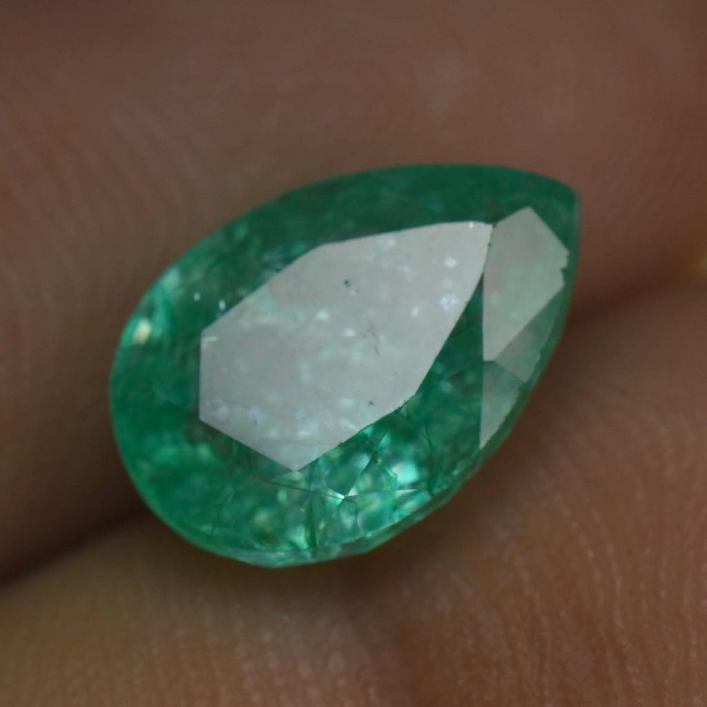 CERTIFIED Natural Most Expensive 5.00 Ct Loose Green Emerald Pear Cut Gemstone