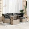 VidaXL Garden Lounge Set 6 Pcs with Grey Cushions Wicker 3326141
