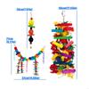 Colorful Natural Play Toy For Medium Large Birds Safe Chewing Bird Cage Hanging Activity Foraging Toy P9YB