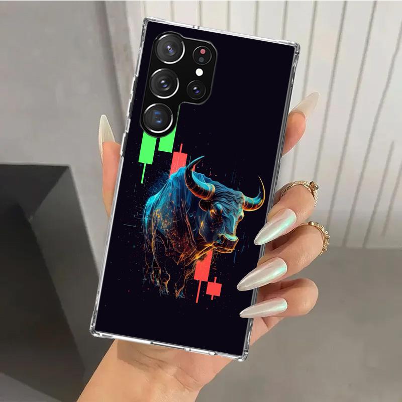 Trade Investment Forex Stock Market Phone Case for Samsung Galaxy S26 S24 S23 Ultra S25 Edge S22 S21 Plus S20 FE + Soft Print Sh