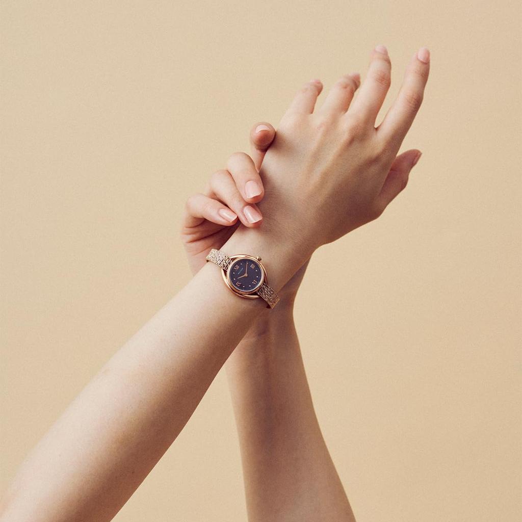 Authorized Dealer Matow Watch Solar Powered Watch Mesh Strap Mw001011kk2rg Indigo Round Rose Gold Gold Flower Rose Gold Mesh [MATOW] Women's [Shiki