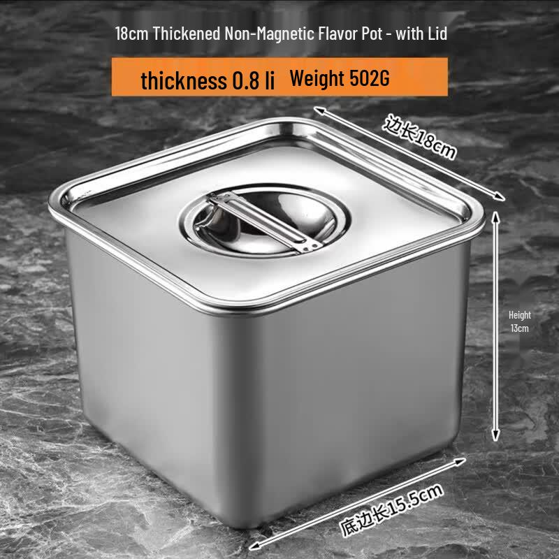 OLOEY Commercial Stainless Steel Square Flavor Bowl Set
