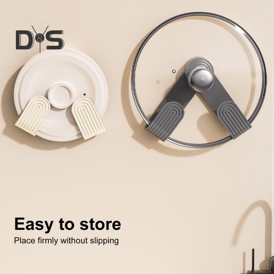 Nástěnný držák víka na hrnce Nastavitelný design Snadná instalace Univerzální přísavka Organizér na víko hrnce Kuchyňský úložný stojan